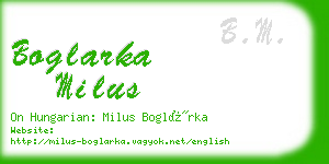 boglarka milus business card